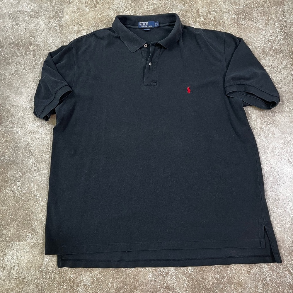 Ralph Lauren Classic Black Polo Shirt with Red Logo